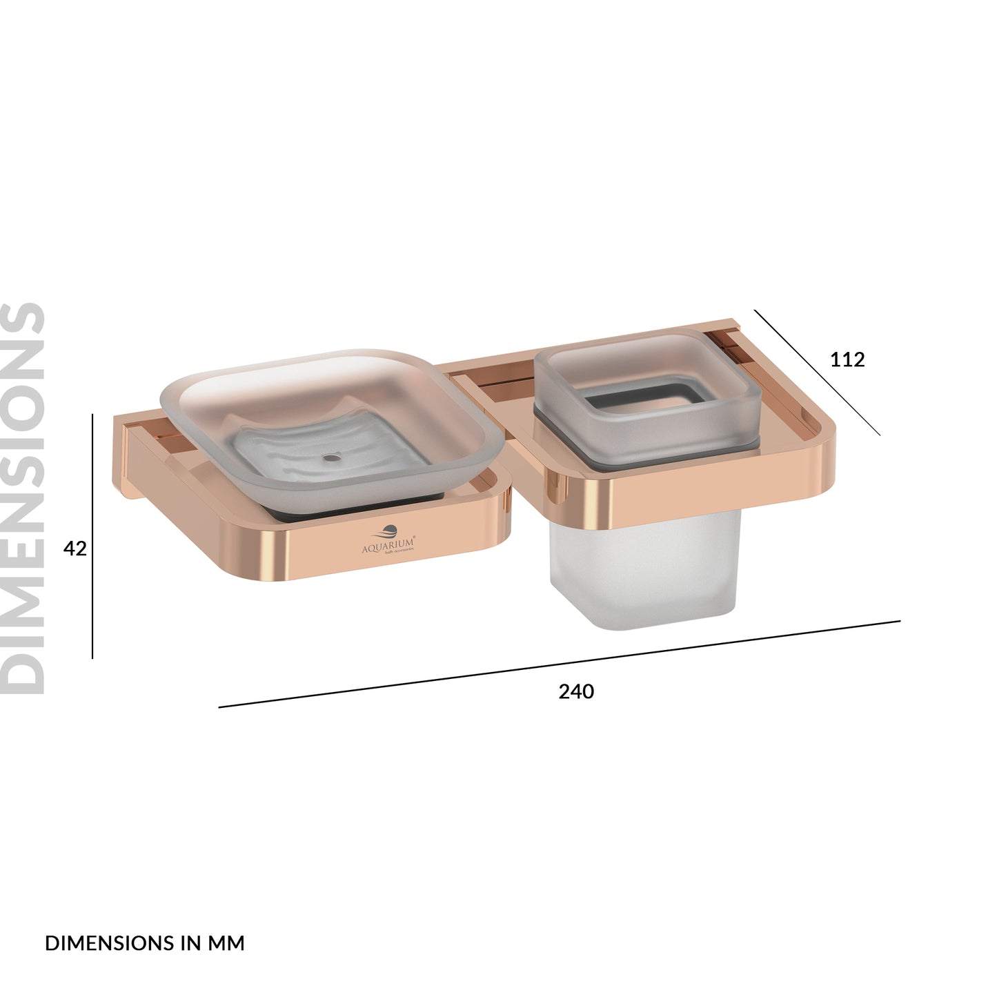 Soap Holder With Tumbler Holder | Caviar Series