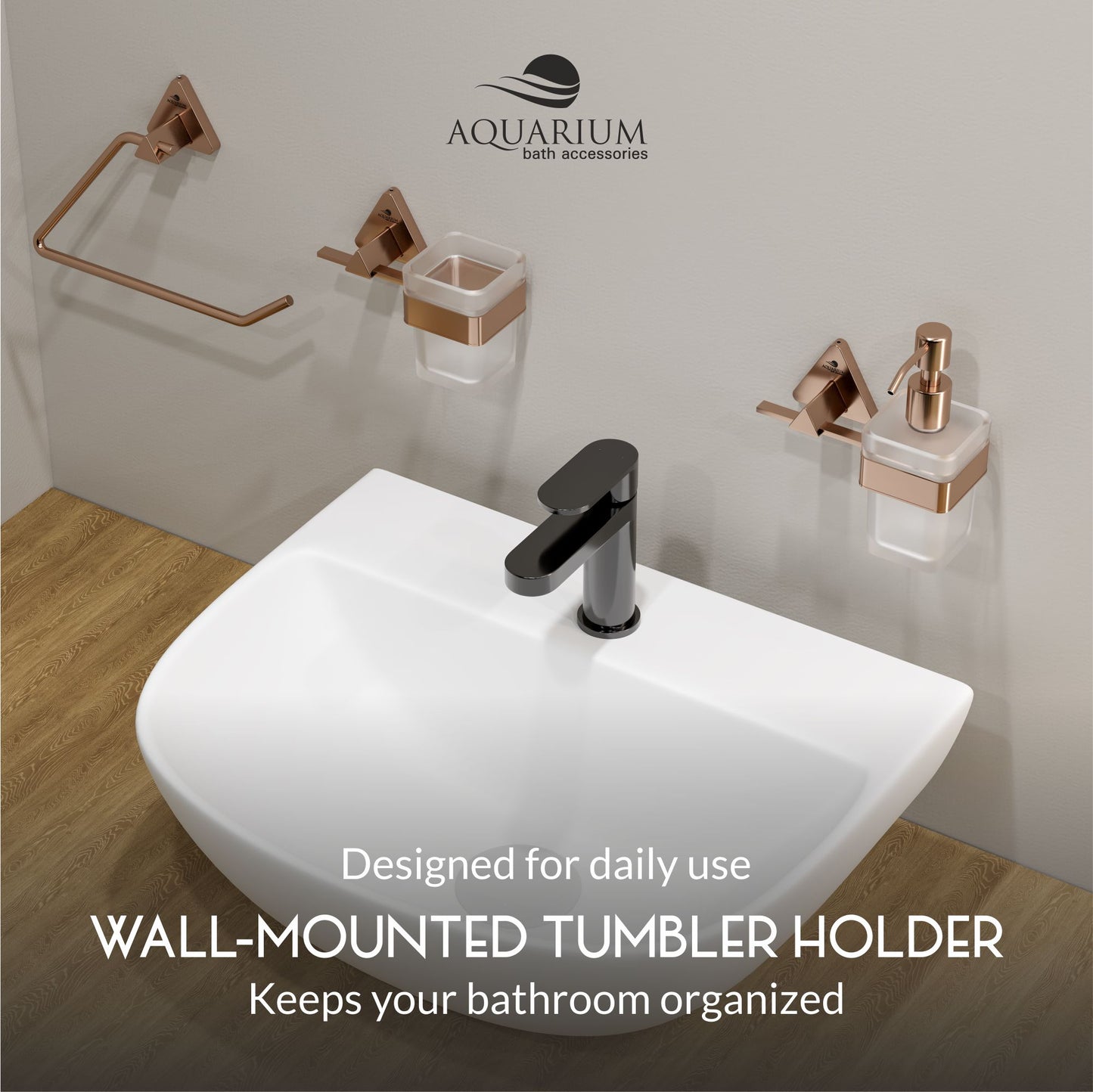 Tumble Holder | Glass | Rosy Series