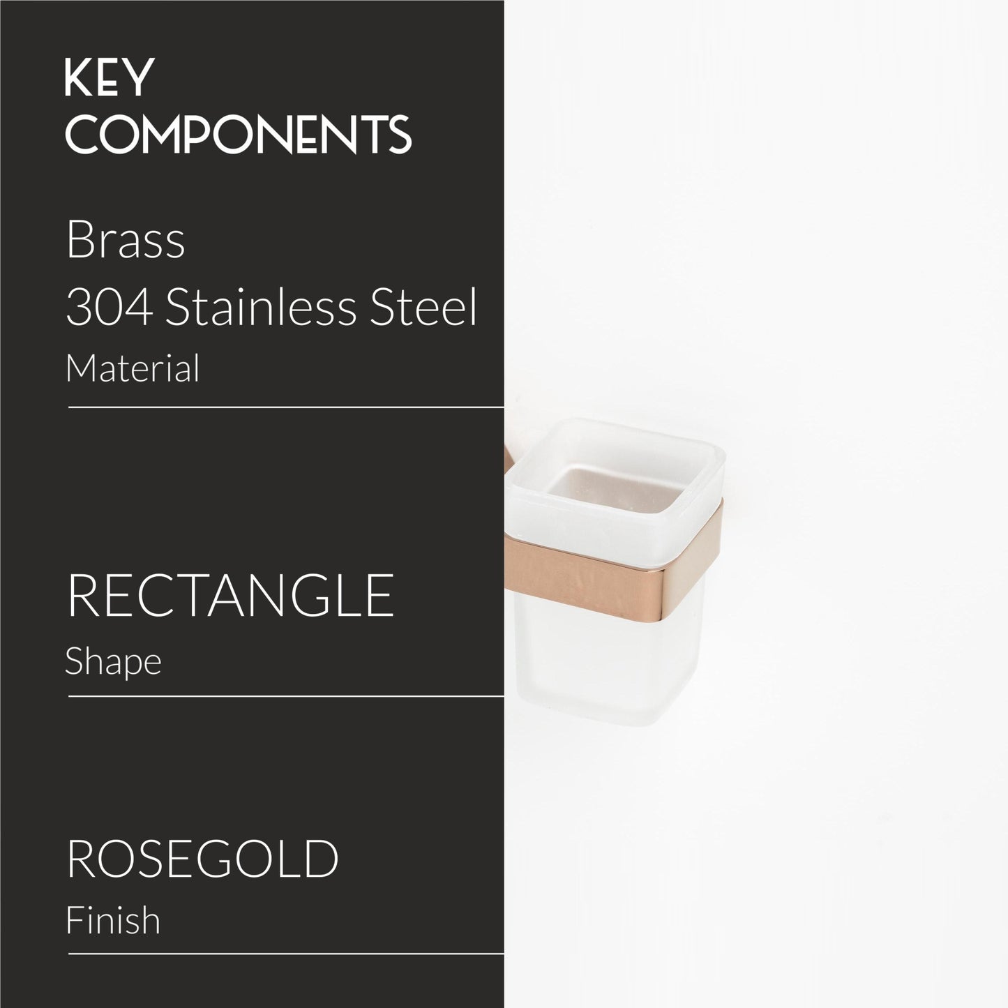 Tumble Holder | Glass | Rosy Series