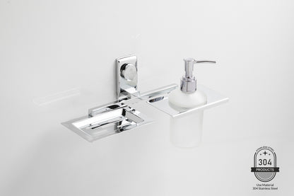 Soap Holder with Liquid Dispenser | Larry Series