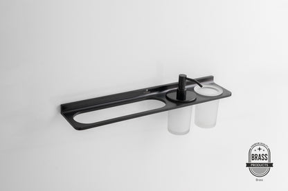 Towel Holder With Tumbler Holder With Liquid Holder | Salmon Series