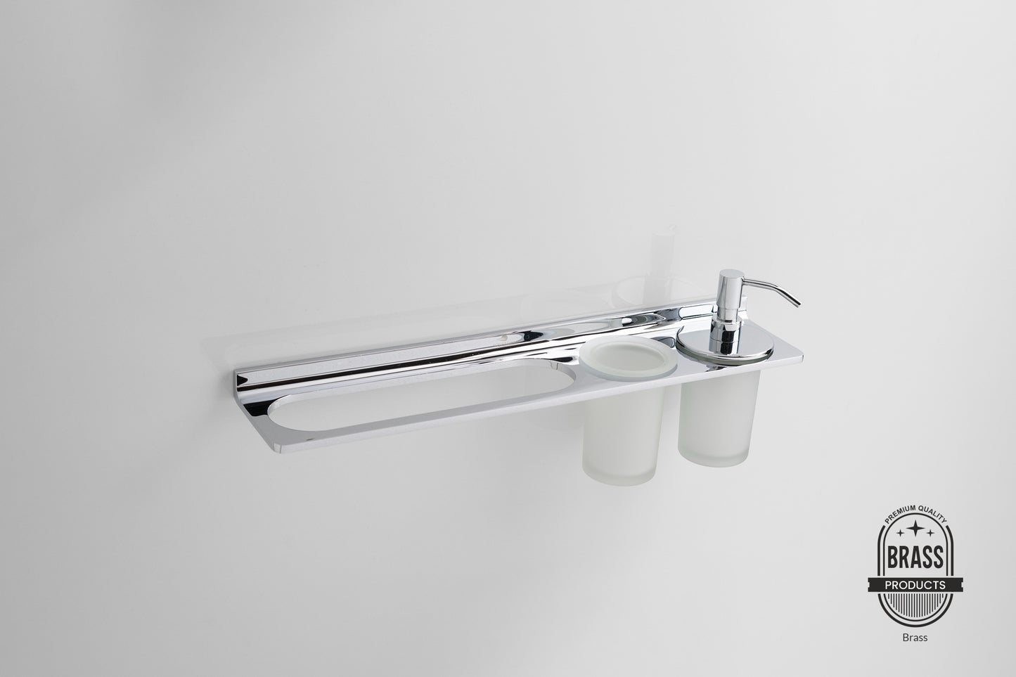 Towel Holder With Tumbler Holder With Liquid Holder | Salmon Series