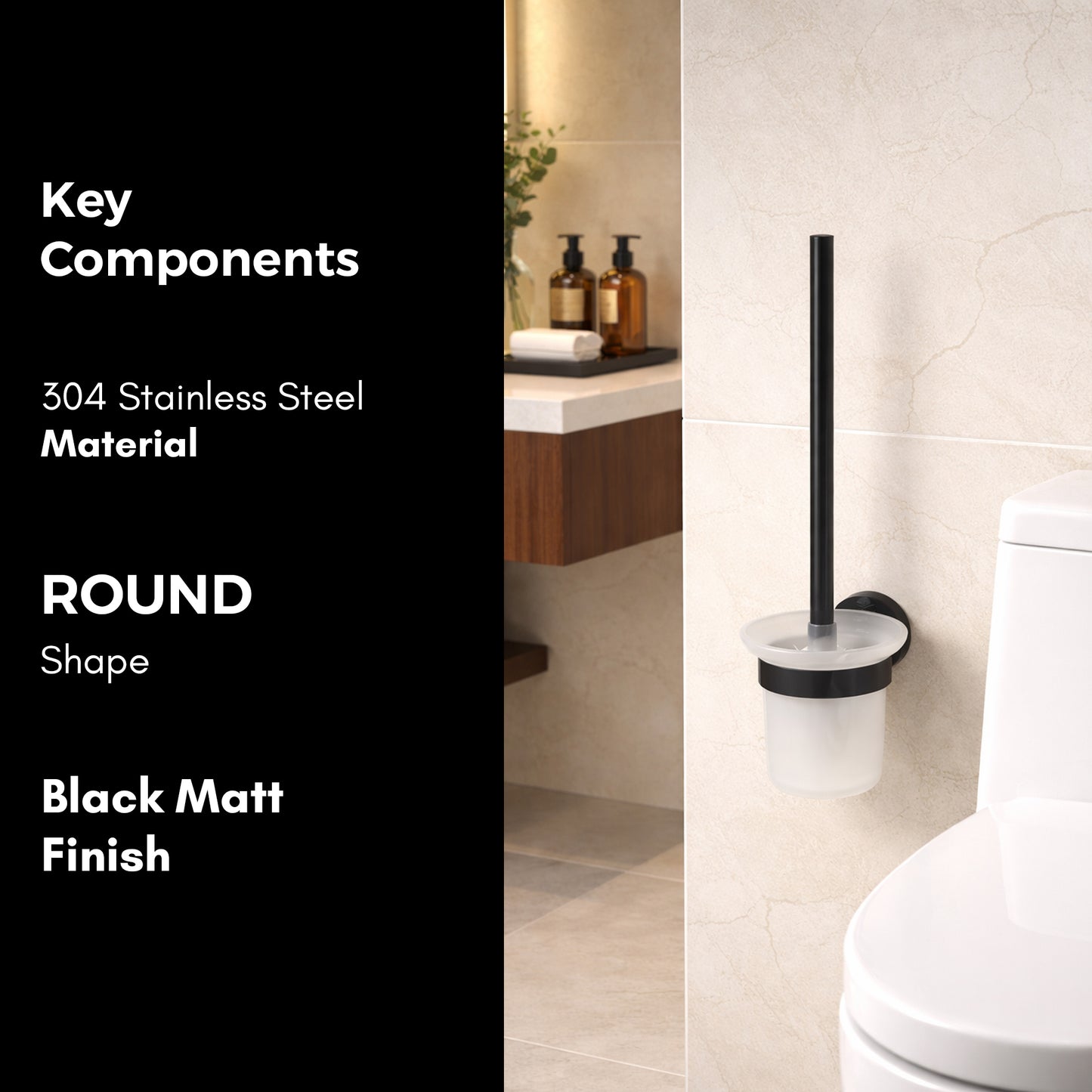 Toilet Brush Holder | Round