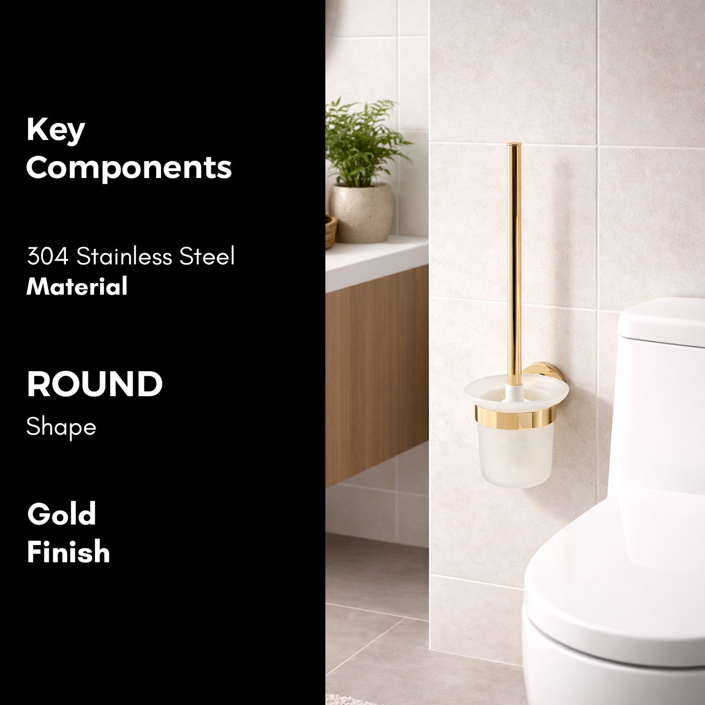 Toilet Brush Holder | Round