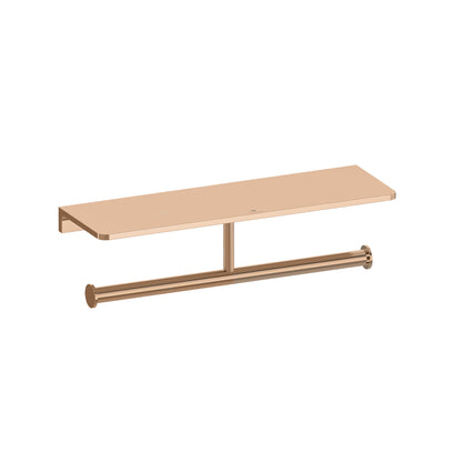 Double Paper Holder With Shelf | Salmon Series