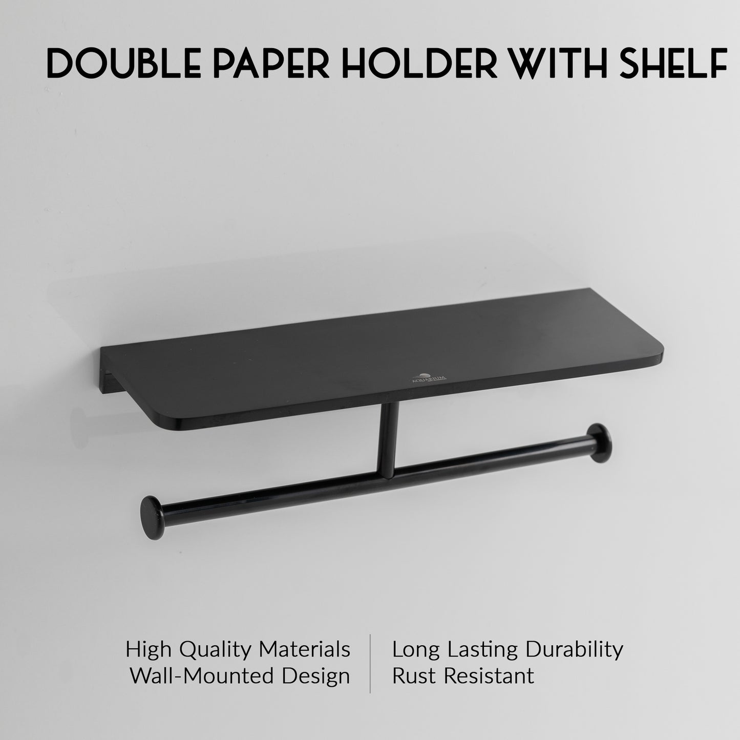 Double Paper Holder With Shelf | Salmon Series