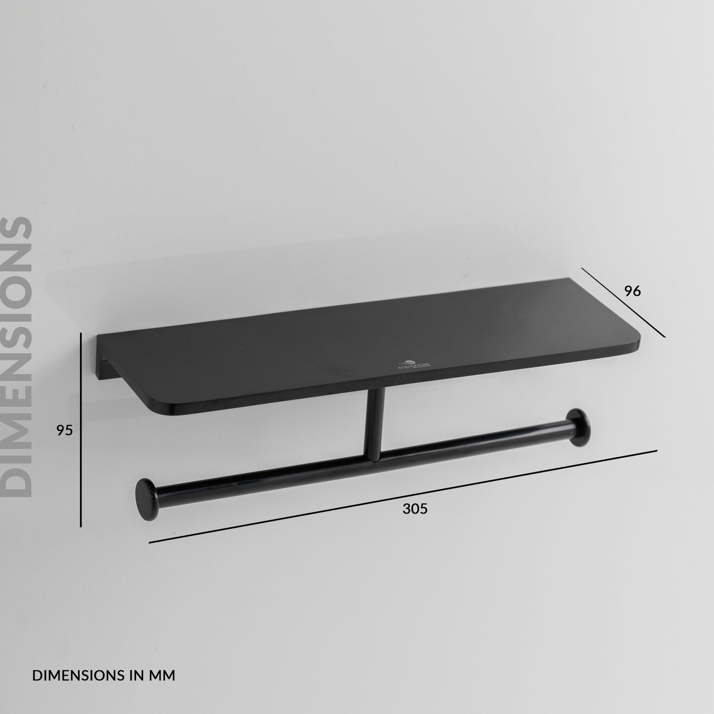 Double Paper Holder With Shelf | Salmon Series