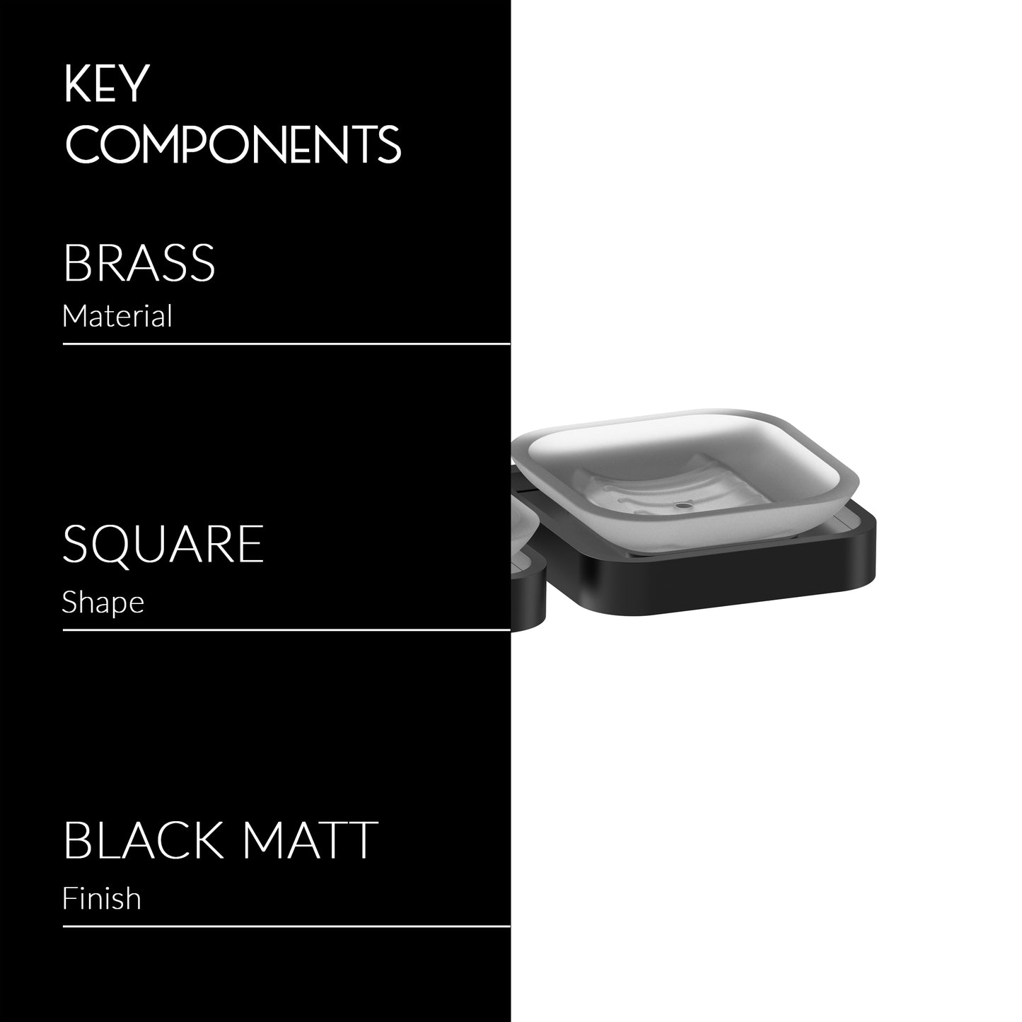 Double Soap Holder | Caviar Series