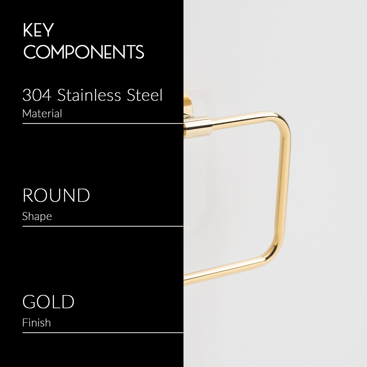 Towel Ring | Square | Ruby Series