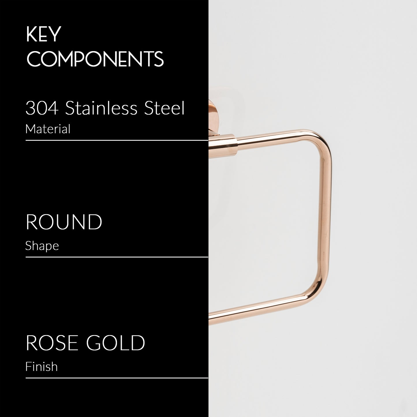 Towel Ring | Square | Ruby Series