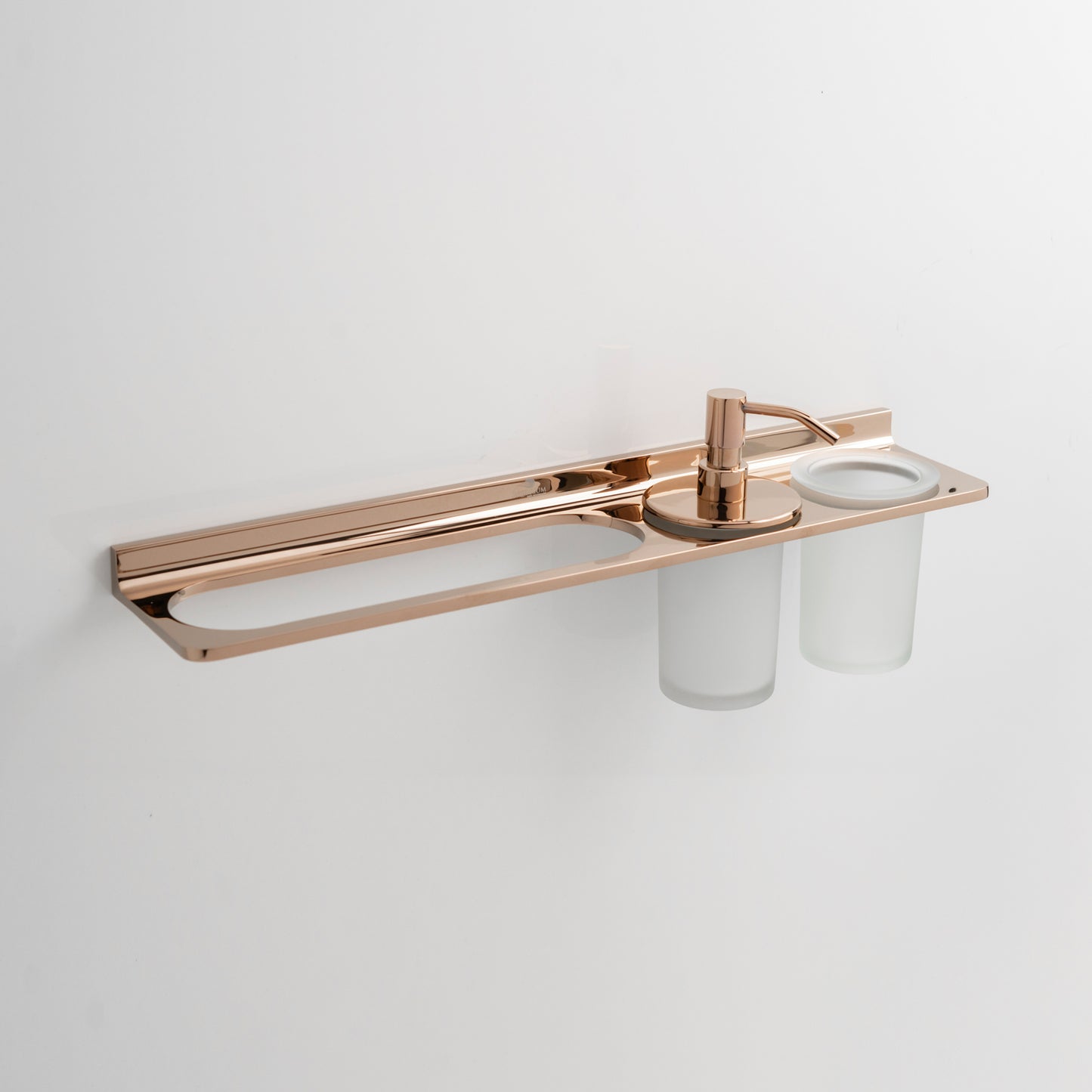 Towel Holder With Tumbler Holder With Liquid Holder | Salmon Series