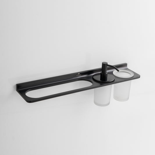Towel Holder With Tumbler Holder With Liquid Holder | Salmon Series