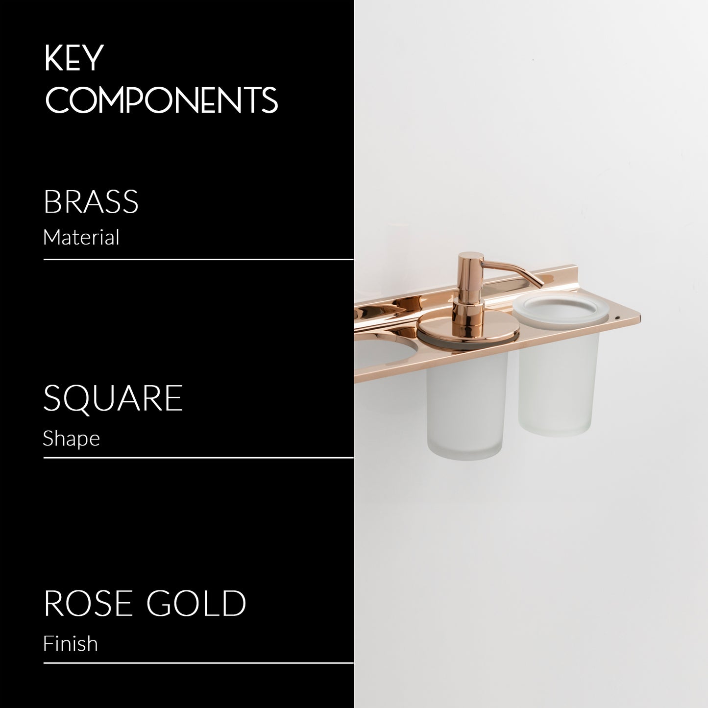 Towel Holder With Tumbler Holder With Liquid Holder | Salmon Series