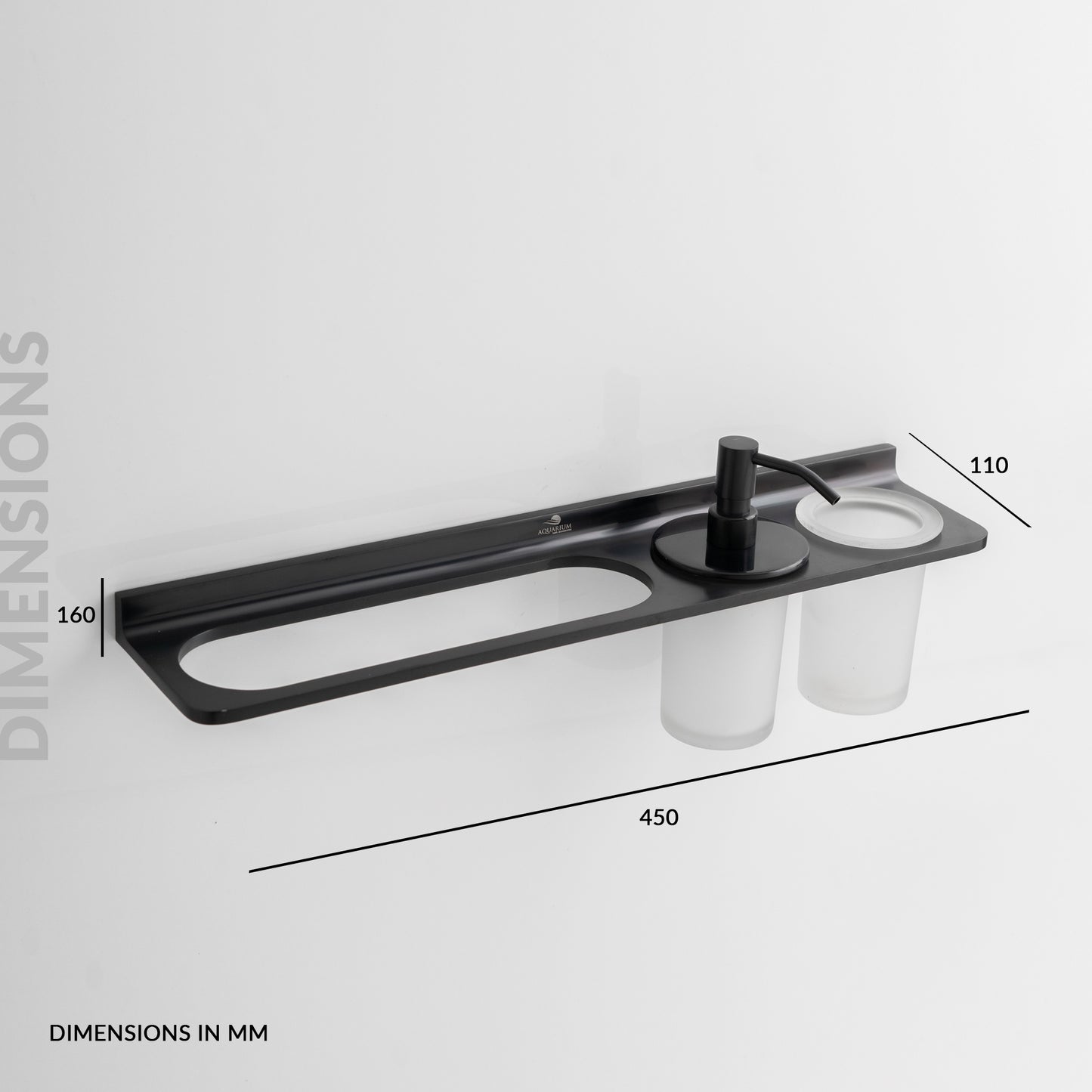 Towel Holder With Tumbler Holder With Liquid Holder | Salmon Series