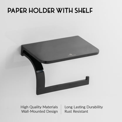 Paper Holder With Shelf | salmon Series