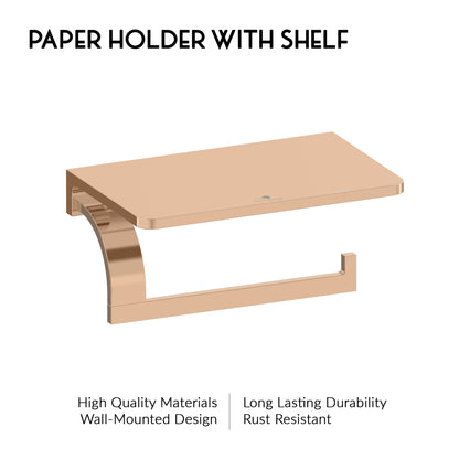Paper Holder With Shelf | salmon Series