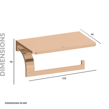 Paper Holder With Shelf | salmon Series