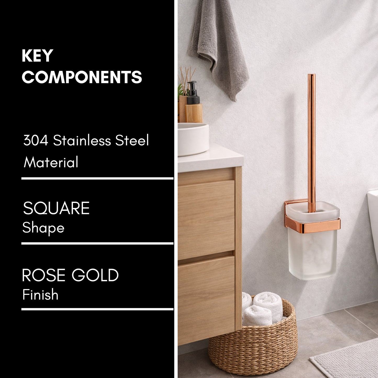 Toilet Brush Holder | Square