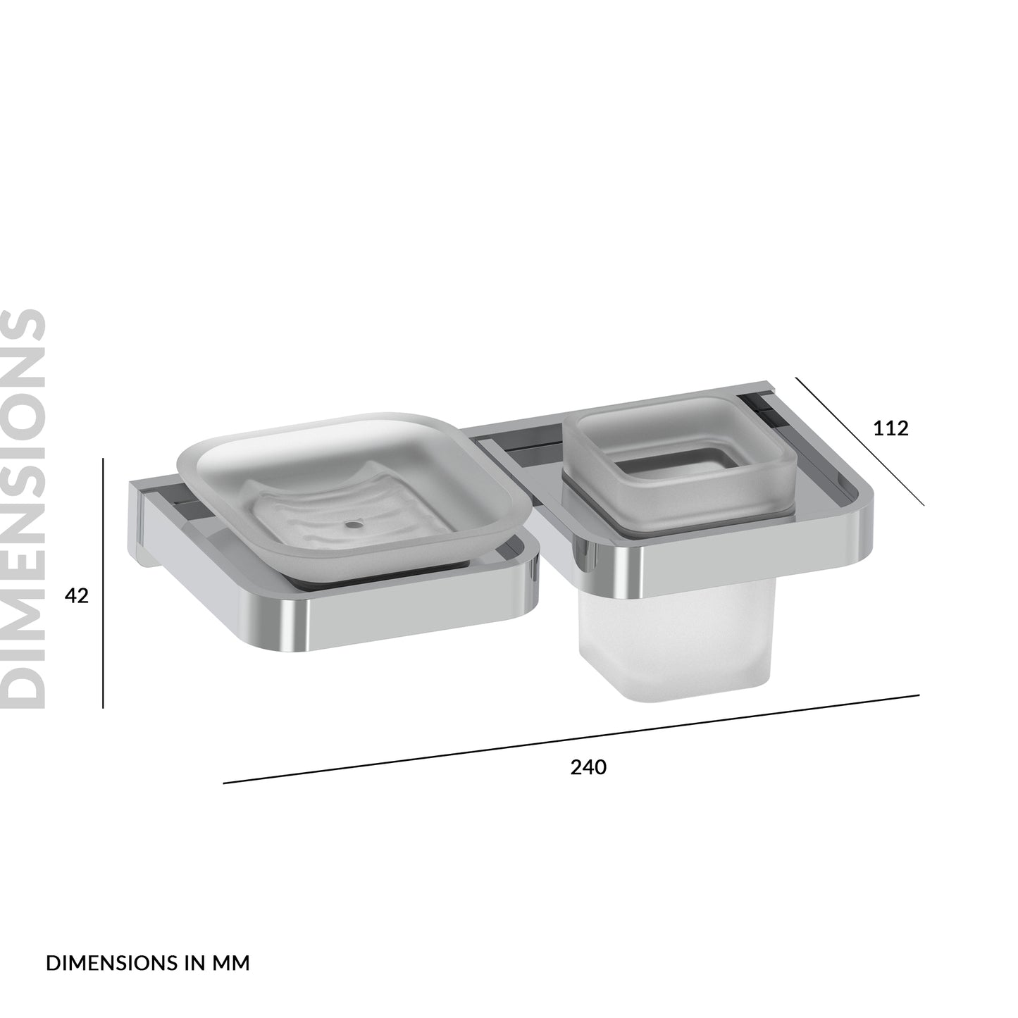 Soap Holder With Tumbler Holder | Caviar Series