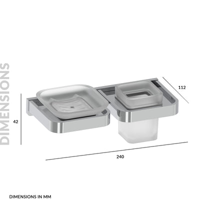 Soap Holder With Tumbler Holder | Caviar Series