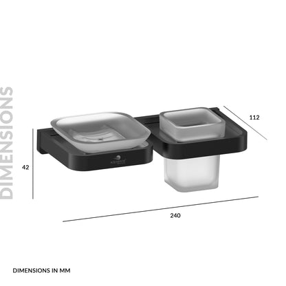 Soap Holder With Tumbler Holder | Caviar Series