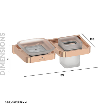 Soap Holder With Tumbler Holder | Caviar Series