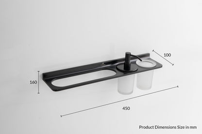 Towel Holder With Tumbler Holder With Liquid Holder | Salmon Series