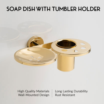 Soap Holder with Tumbler Holder | Ruby Series