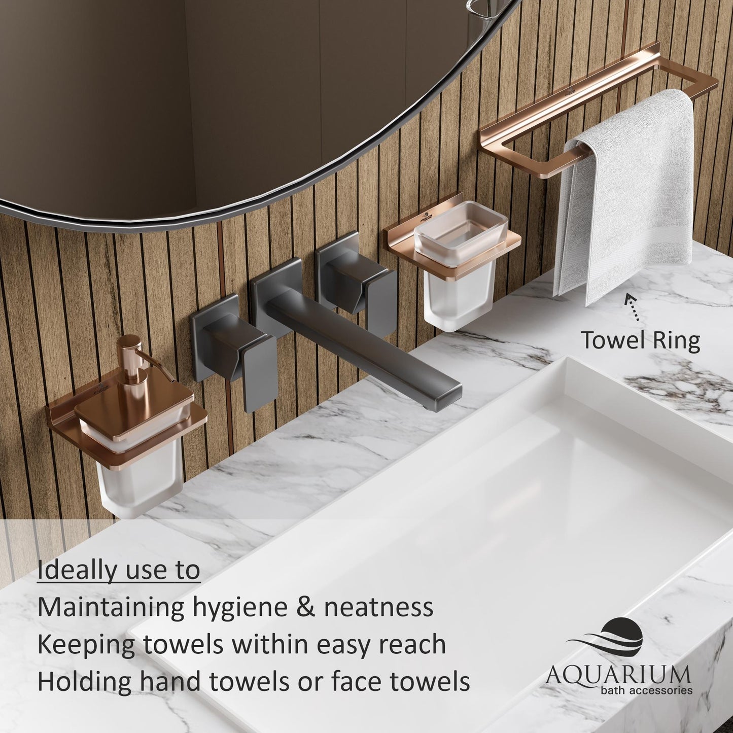 Towel Ring (Square) | Salmon Series